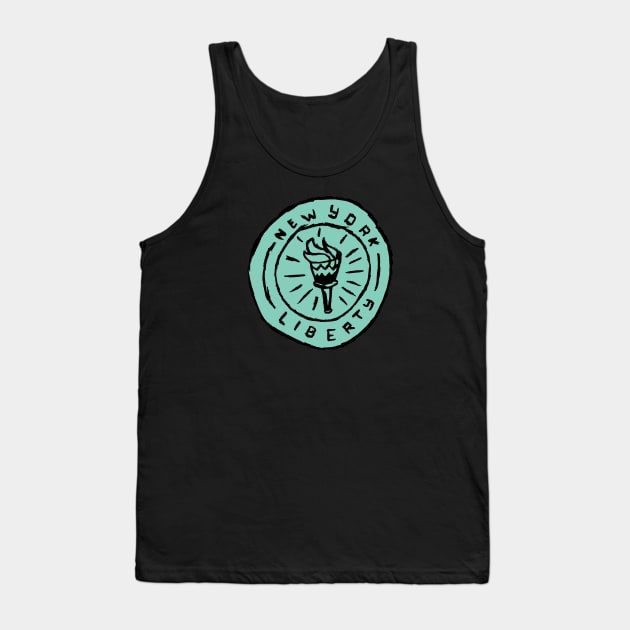 New York libeeerty 14 Tank Top by Very Simple Graph